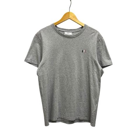 【中古】アミ アレクサンドル マテュッシ ami alexandre mattiussi Tシャツ 半袖 刺繍 BSRJI100.720 L グレー マルチカラー レディース