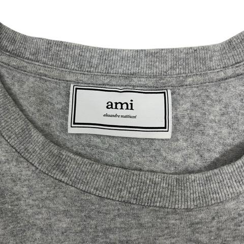 【中古】アミ アレクサンドル マテュッシ ami alexandre mattiussi Tシャツ 半袖 刺繍 BSRJI100.720 L グレー マルチカラー レディース_2