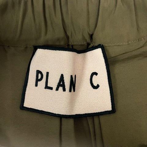 【中古】プランシー PLAN C スカート フレア タック ギャザー 無地 36 茶 ブラウン レディース_2