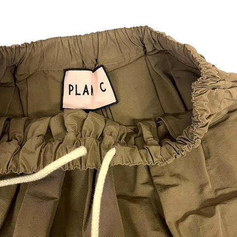 【中古】プランシー PLAN C スカート フレア タック ギャザー 無地 36 茶 ブラウン レディース_4