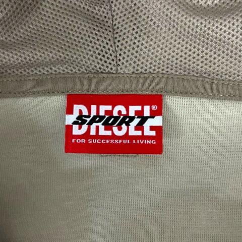 【中古】ディーゼル DIESEL セットアップ ジャージ フード ジップアップ ロゴ 総柄 長袖 XS グレー ベージュ オレンジ メンズ_2