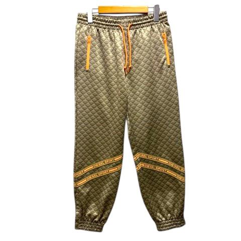 【中古】ディーゼル DIESEL セットアップ ジャージ フード ジップアップ ロゴ 総柄 長袖 XS グレー ベージュ オレンジ メンズ_4