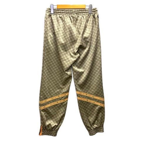 【中古】ディーゼル DIESEL セットアップ ジャージ フード ジップアップ ロゴ 総柄 長袖 XS グレー ベージュ オレンジ メンズ_5