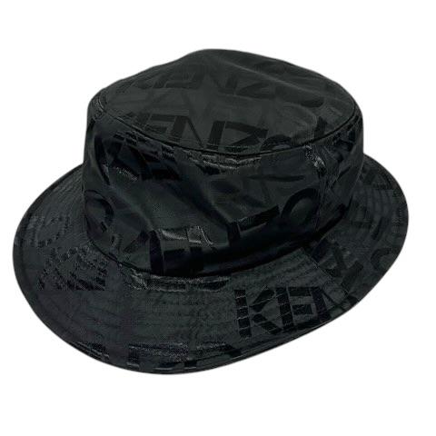 【中古】未当てはめる品 ケンゾー KENZO FD65AC504FW1 井戸釣瓶かぶり笠 かぶり笠 ロゴタイプ 総柄 M 黒 黒いこと メンズ