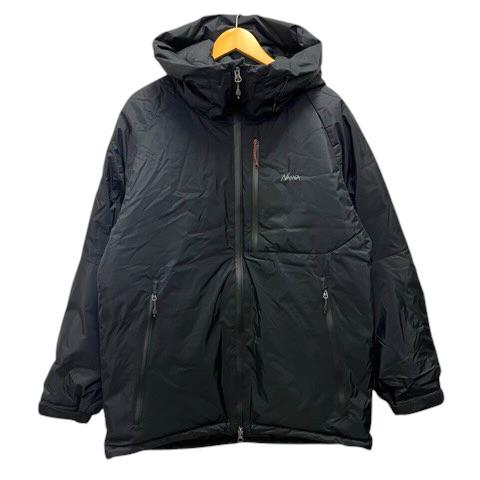 【中古】ナンガ NANGA ND2441-1A001 ダウンジャケット オーロラテックス フード フェザー混 ワンポイントロゴ 長袖 L ブラック メンズ
