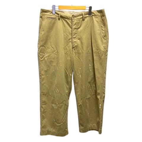 【中古】ジャーナルスタンダード ラックス JOURNAL STANDARD LUXE ワークパンツ チノパン コットン ペンキ加工 L ベージュ メンズ