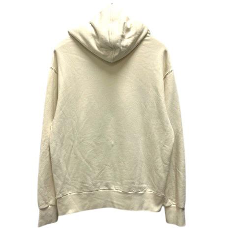 【中古】グッチ GUCCI 475374 パーカー フーディ プルオーバー コットン ロゴプリント 長袖 S 白 アイボリー メンズ_1