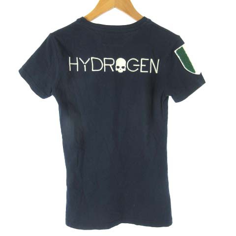 中古 ハイドロゲン Hydrogen Tシャツ カットソー 半袖 スカル ロゴ 刺繍 ワッペン ネイビー 紺 S Ibs39 575の通販はau Wowma ブランド古着のベクトル