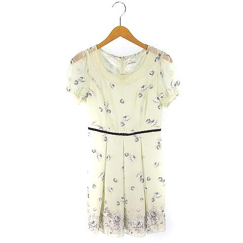 中古 ロディスポット Lodispotto ワンピース シフォン フラワー 花柄 ひざ丈 膝丈 半袖 ホワイト系 白系 Mの通販はau Pay マーケット ブランド古着のベクトル