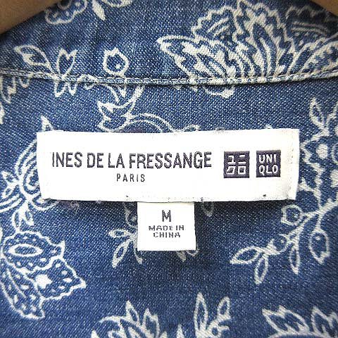 中古 ユニクロ Uniqlo イネス Ines De La Fressange Idlf デニム プリント ワンピース 長袖 花柄 インディゴ Mの通販はau Pay マーケット ブランド古着のベクトル