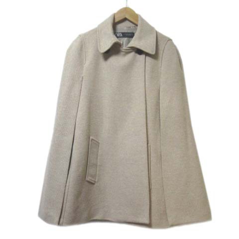 中古】ザラ ZARA ケープコート ベージュ M 170/88A □SM0 X レディース