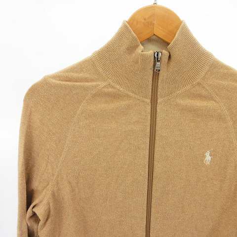 【中古】ポロ ラルフローレン POLO RALPH LAUREN ジャケット 長袖 コットン ジップアップ ワンポイント ベージュ XS｜au PAY  マーケット