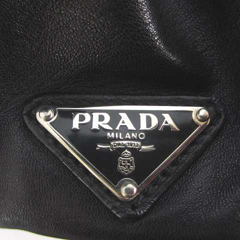 中古】プラダ PRADA 2way ボストンバッグ ショルダー 三角プレート