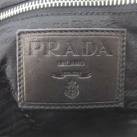 中古】プラダ PRADA 2way ボストンバッグ ショルダー 三角プレート