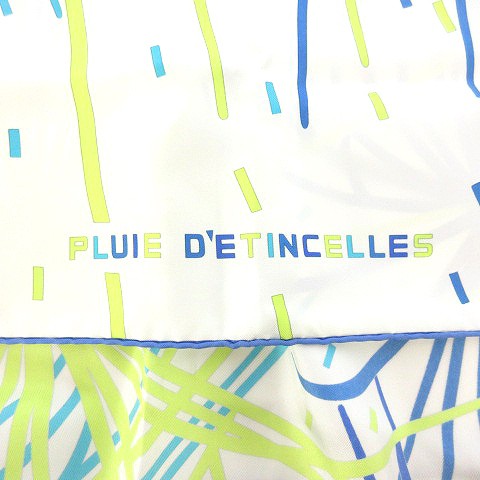 中古】エルメス HERMES 美品 花火 カレ90 スカーフ PLUIE DE ETINCELLE