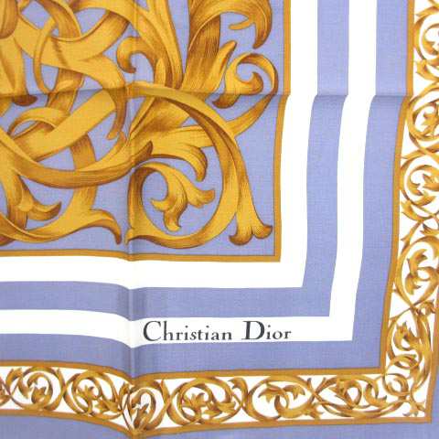 中古】クリスチャンディオール Christian Dior スカーフ ドット 水玉