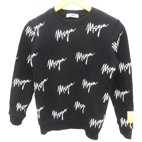 中古】エムエスジーエム MSGM スウェット トレーナー 総柄 ロゴ