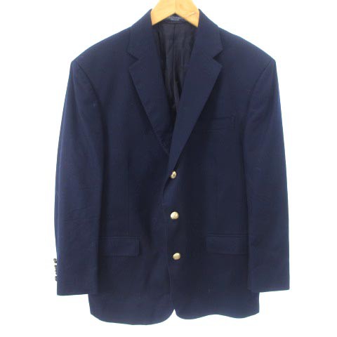 【中古】ポロ ラルフローレン POLO RALPH LAUREN テーラードジャケット ブレザー 3B 金ボタン ウール ネイビー 紺の通販は 7,920円