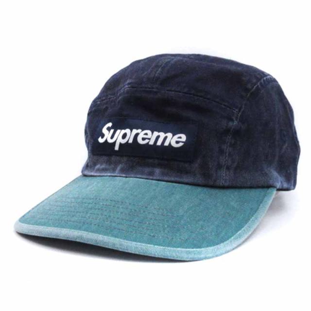 【中古】シュプリーム 24SS 2-Tone Camp Cap ピグメント キャップ ロゴ コットン ブルー ネイビー 58cm ☆AA★ メンズの通販は 10,212円