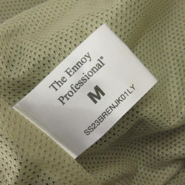 【中古】ザエンノイプロフェッショナル 良品 ナイロン ジャケット ブルゾン ロゴ 刺繍 SS23BRENJKT01LY 緑系 M 中古】ザエンノイプロフェッショナル 良品 ナイロン ジャケット