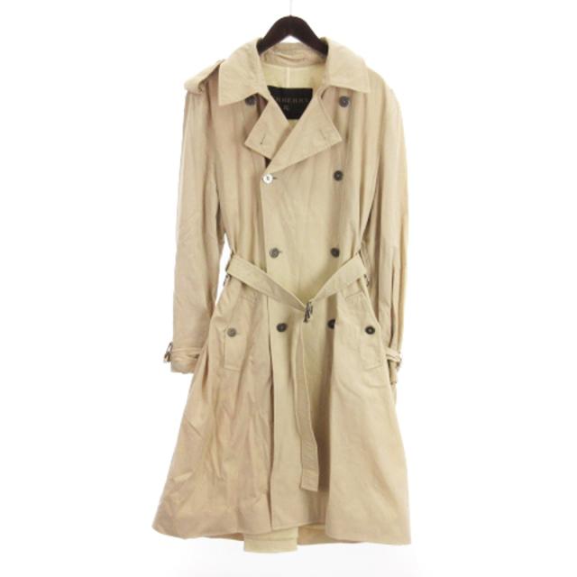 【中古】バーバリー トレンチ コート ロング ベルト メッシュインナー イタリア製 ライトベージュ ■GY99 ☆AA★