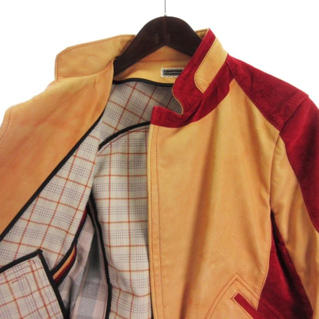 【中古】サイダーハウス CYDERHOUSE ライダース ジャケット シングル 鹿革 赤系 レッド系 M アウター メンズ 中古】サイダーハウス CYDERHOUSE ライダース ジャケット シングル 鹿