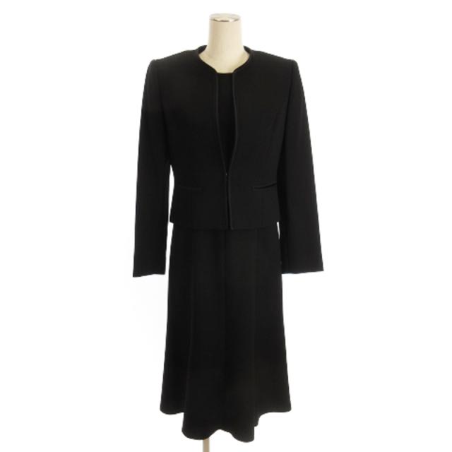 【中古】クロエ CHLOE FORMAL 良品 セットアップ ジャケット ワンピース 五分袖 ブラックフォーマル 黒 7AR ■GY99