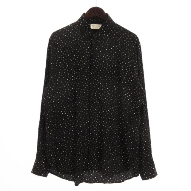 サンローラン ベロアシャツ サンローランパリ ベルベットシャツ Saint