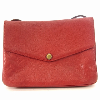 【中古】ルイヴィトン LOUIS VUITTON モノグラム アンプラント トワイス スリーズ ショルダーバッグ M50259 赤 レッド