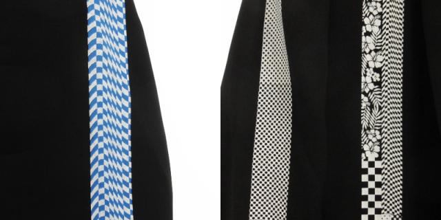 【中古】ファセッタズム 良品 セットアップスーツ ジャケット シングル 総裏 パンツ プリント ウール 黒 3 5