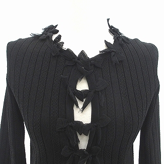 中古】シャネル CHANEL カーディガン ホック ココマーク リボン