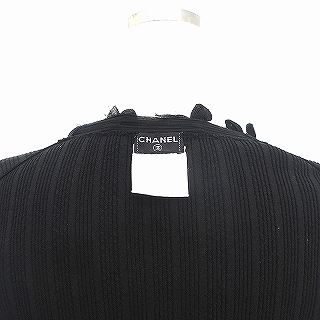 【中古】シャネル CHANEL カーディガン ホック ココマーク リボンモチーフ シルク 06P P28035K00037 黒 ブラック 中古】シャネル CHANEL カーディガン ホック ココマーク リボン