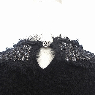 【中古】シャネル CHANEL ニット セーター 長袖 ビジュー カシミヤ 07A P31501K00502 38 M 黒 ブラック レディース_3