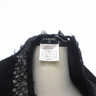 【中古】シャネル CHANEL ニット セーター 長袖 ビジュー カシミヤ 07A P31501K00502 38 M 黒 ブラック レディース_4