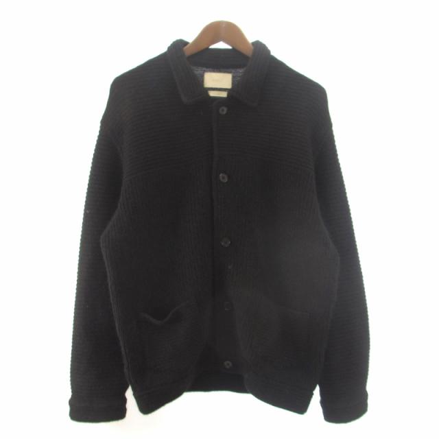 【中古】ヨーク YOKE 23AW WOOL MOHAIR TRACKER JACKET カーディガン ウール 2 黒 ブラック メンズ