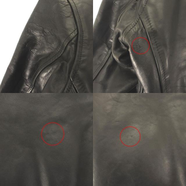 AERO LEATHER　ホースレザーシングルバイカージャケット　32サイズ　黒 楽天市場】エアロレザー AERO LEATHER ライダースジャケット