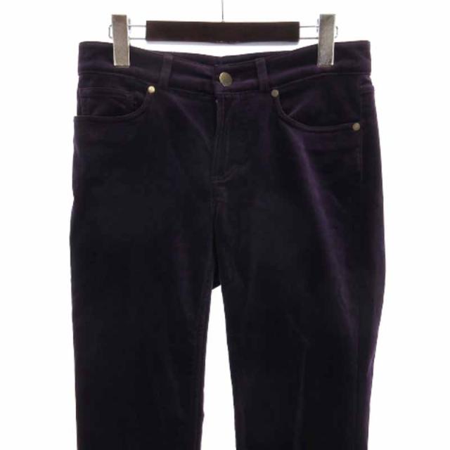 【中古】ロロピアーナ Loro Piana ベロア パンツ スラックス イタリア製 コットン 紫 パープル 40 ■ECT レディース 中古】ロロピアーナ Loro Piana ベロア パンツ スラックス イタリア製