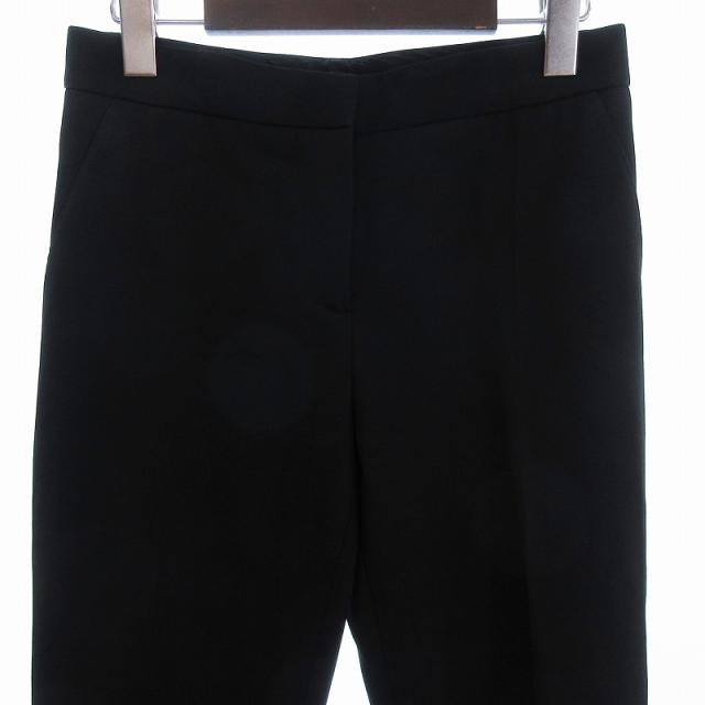 中古】バーバリー BURBERRY テーパード パンツ 裾リング ウール 黒