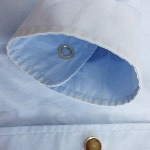 【中古】バーバリー BURBERRY コットン シャツ ブラウス 長袖 プリント ロゴ ブルー 34 ■ECT レディース 中古】バーバリー BURBERRY コットン シャツ ブラウス 長袖 プリント