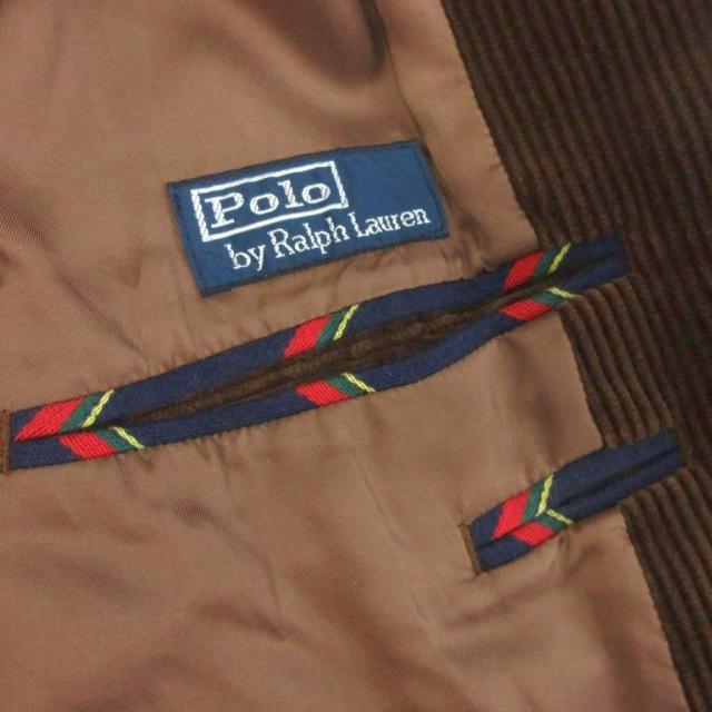 【中古】ポロ ラルフローレン コーデュロイ ジャケット エルボーパッチ 茶 ブラウン 38 175/92A ★AA☆ メンズ 中古】ポロ ラルフローレン コーデュロイ ジャケット エルボーパッチ