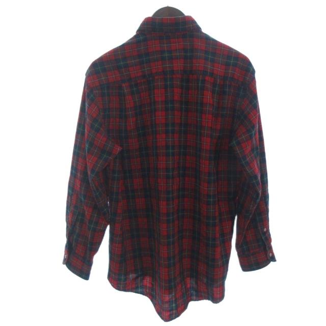 【中古】ペンドルトン PENDLETON ボタンダウンシャツ タータンチェック 長袖 USA製 赤 レッド系 M ■ECT メンズ 中古】ペンドルトン PENDLETON ボタンダウンシャツ タータンチェック