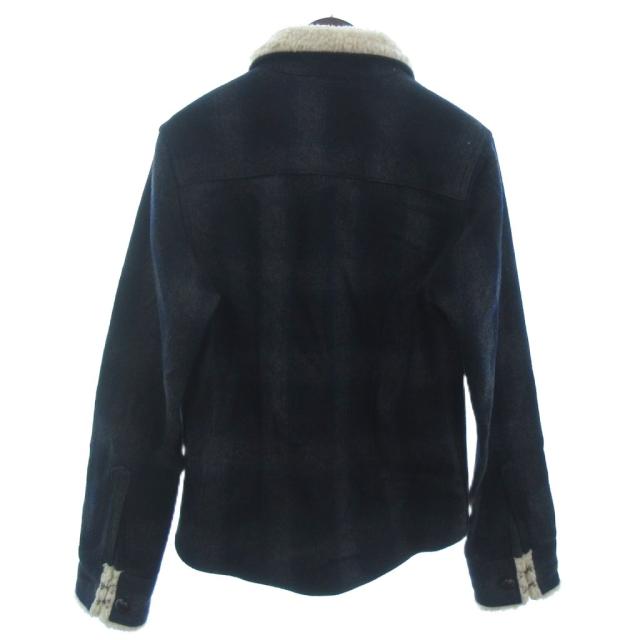 中古】マーブルズ Marbles ボアジャケット チェック グレー ネイビー