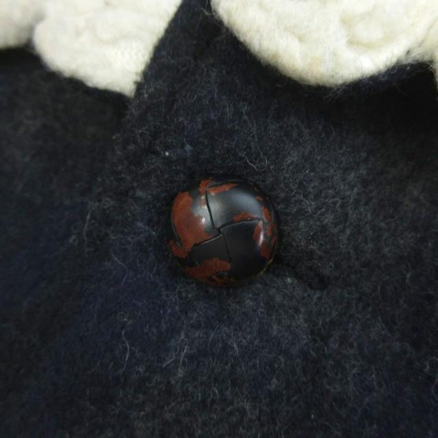 中古】マーブルズ Marbles ボアジャケット チェック グレー ネイビー