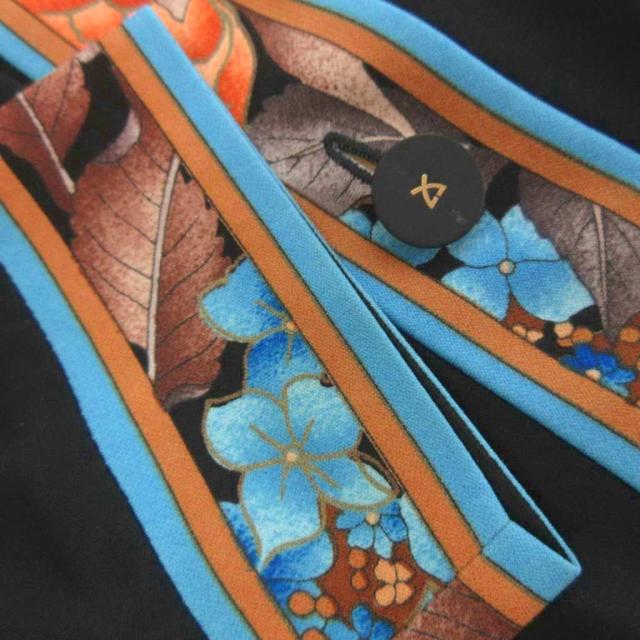 【中古】レオナール LEONARD トリム ジャケット カーディガン 花柄 黒 ブラック M ■ECT レディース 中古】レオナール LEONARD トリム ジャケット カーディガン 花柄 黒