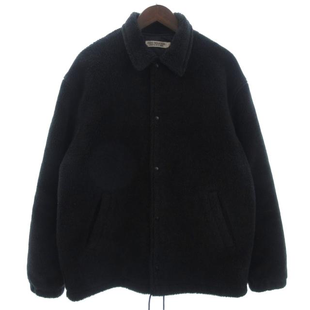 【中古】クーティー COOTIE ボア コーチジャケット 中綿 黒 ブラック L メンズ