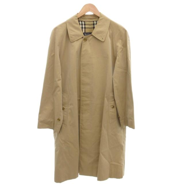 【中古】バーバリーズ Burberrys ヴィンテージ ステンカラーコート ノバチェック ロング 46 ベージュ /FF メンズ