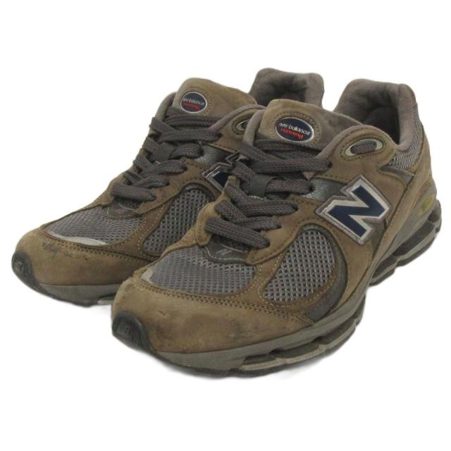 【中古】ニューバランス NEW BALANCE スニーカー MR2002CU USA製 カーキ系 US8.5 26.5cm メンズ