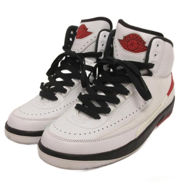 【中古】ナイキ NIKE エアジョーダン2 レトロ OG シカゴ DX4400-106 ハイカット スニーカー ホワイト系 24.5cm レディース