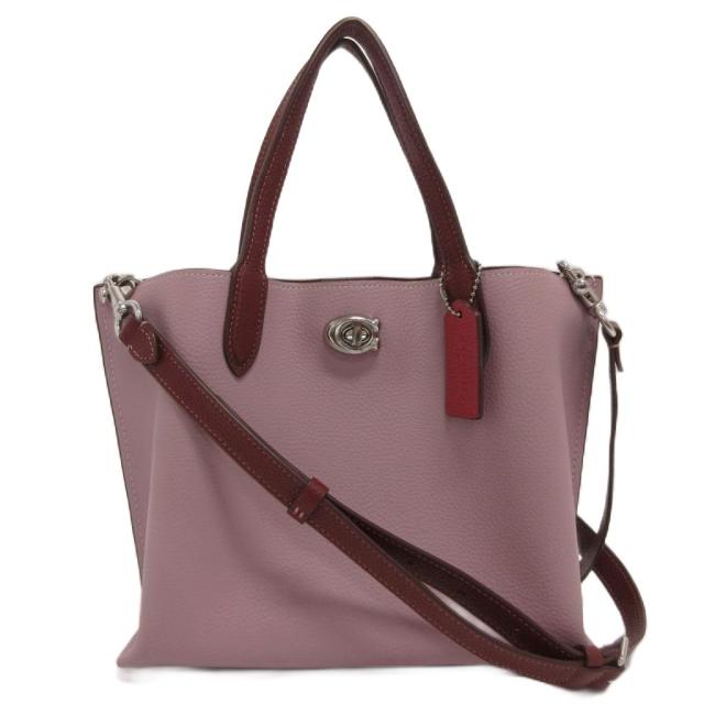 【中古】コーチ COACH ウィロウ トート 24 カラーブロック ショルダーバッグ C8561 フェイデッドパープル  レディース