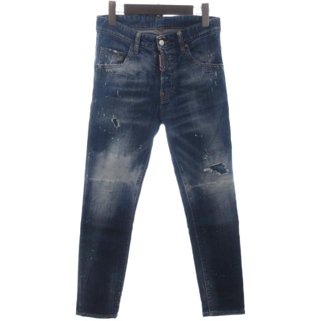 【中古】ディースクエアード Skater Jean S71LB0316 スリムテーパード デニムパンツ ジーンズ ブルー 42 メンズ
